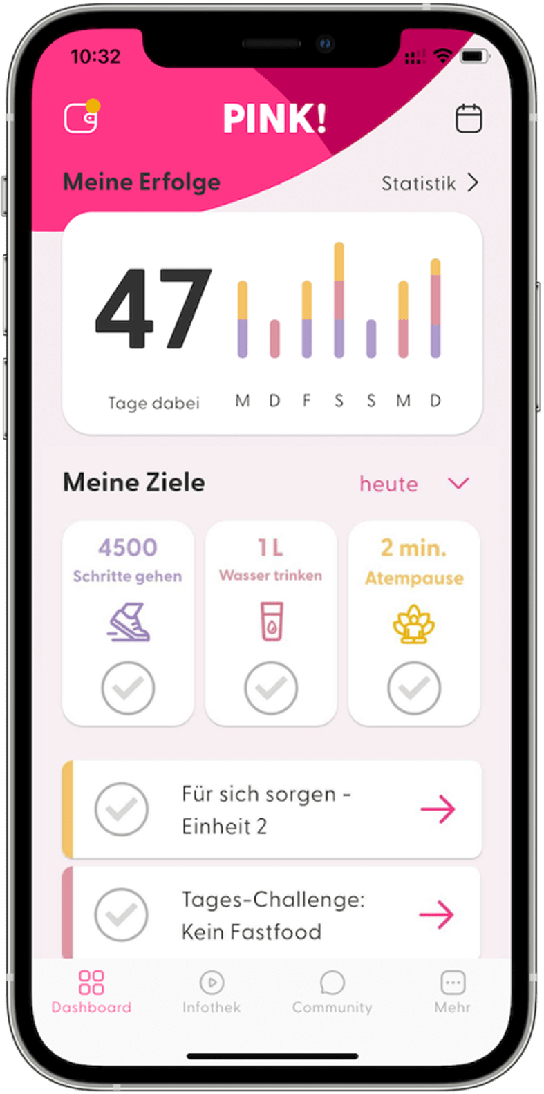 PINK! Coach: Wir unterstützen Sie in allen Phasen Ihrer Therapie