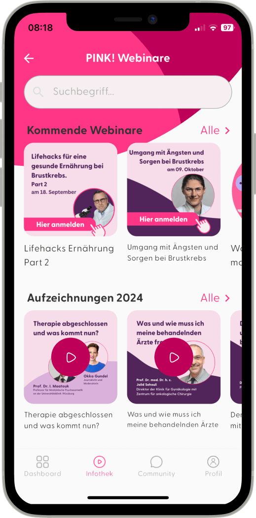 Monatlich neue exklusive Webinare