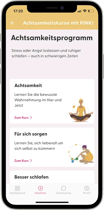 App-Screen: Achtsamkeitsprogramm